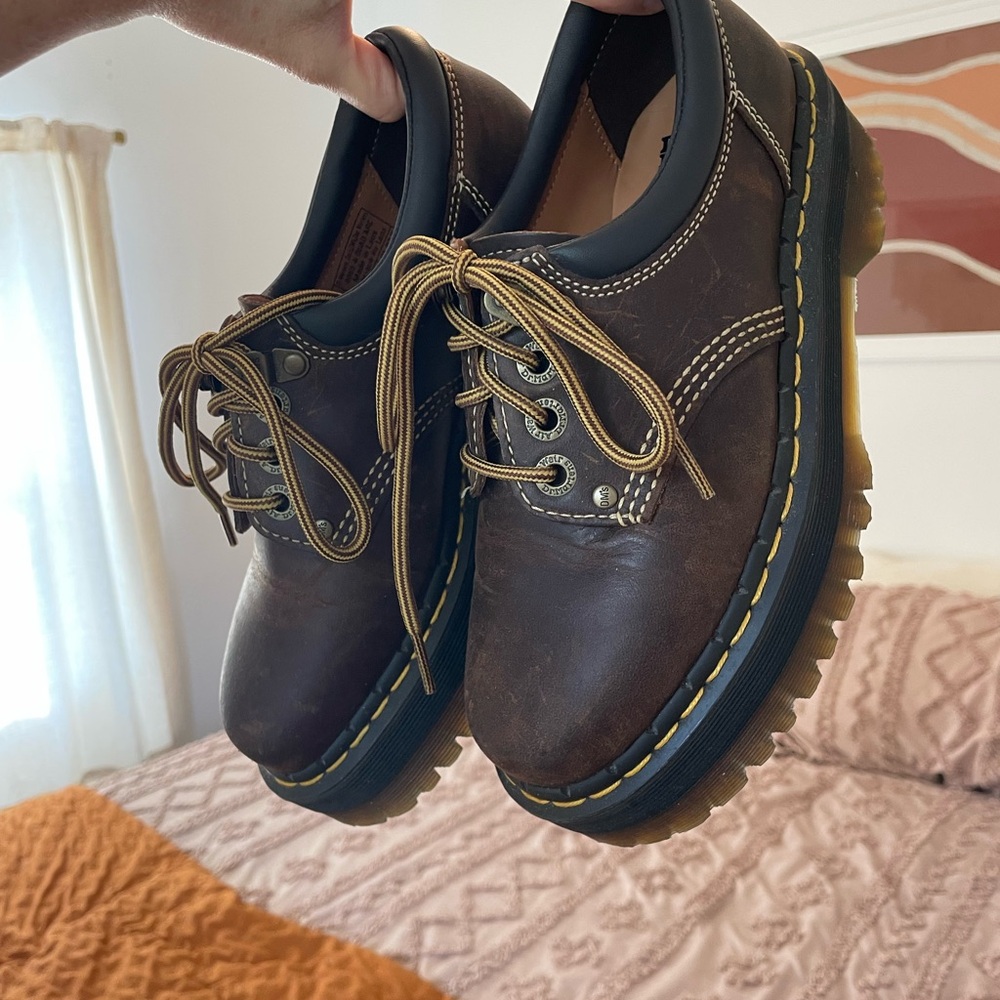 Dr. Martens Dark Brown Leather Oxfords